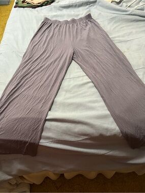 Wide Leg Women's Lounge Pants - Dusty Mauve